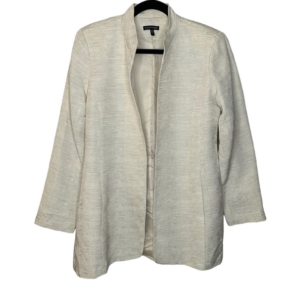 Eileen Fisher Jackets & Blazers - Eileen Fisher Stand Collar Shaped Jacket in Bone Color Size Small
